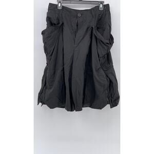 ARCHIVAL Men's Black Reinvent Ultrawide Side-Zip Belt Bag Taffeta Shorts SZ L